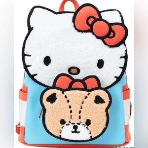 Sanrio Hello Kitty & Tiny Chum Bear Sherpa Mini Backpack NWT